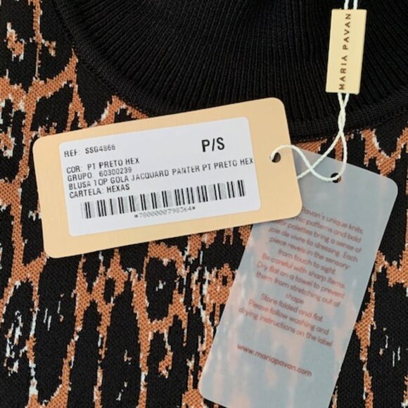 Maria Pavan "Blusa Panter" Jacquard Top - Picture 8 of 8